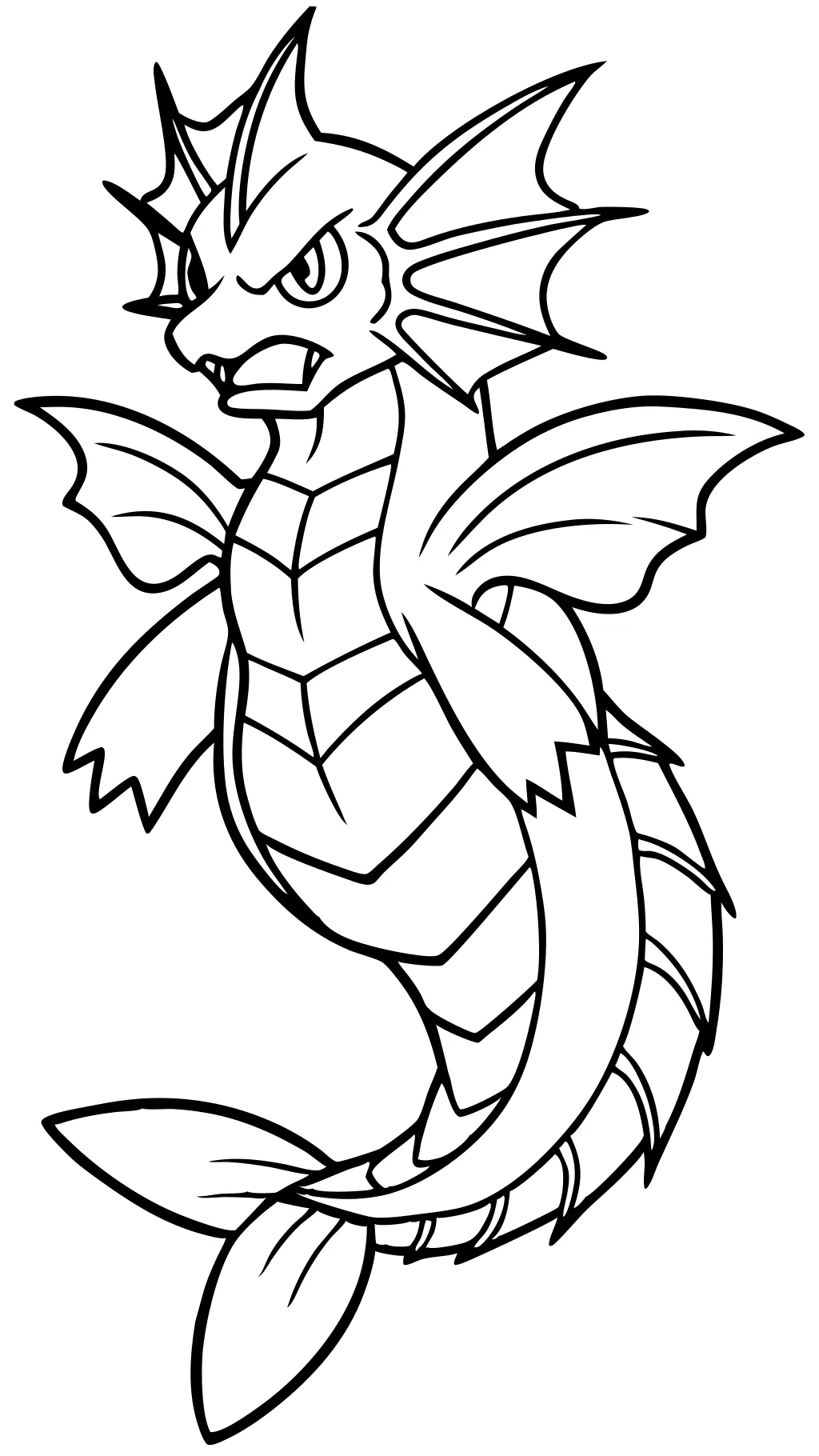 mega gyarados coloring pages